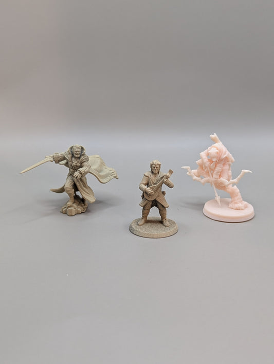 3D Printed Resin Miniature - up to 34mm