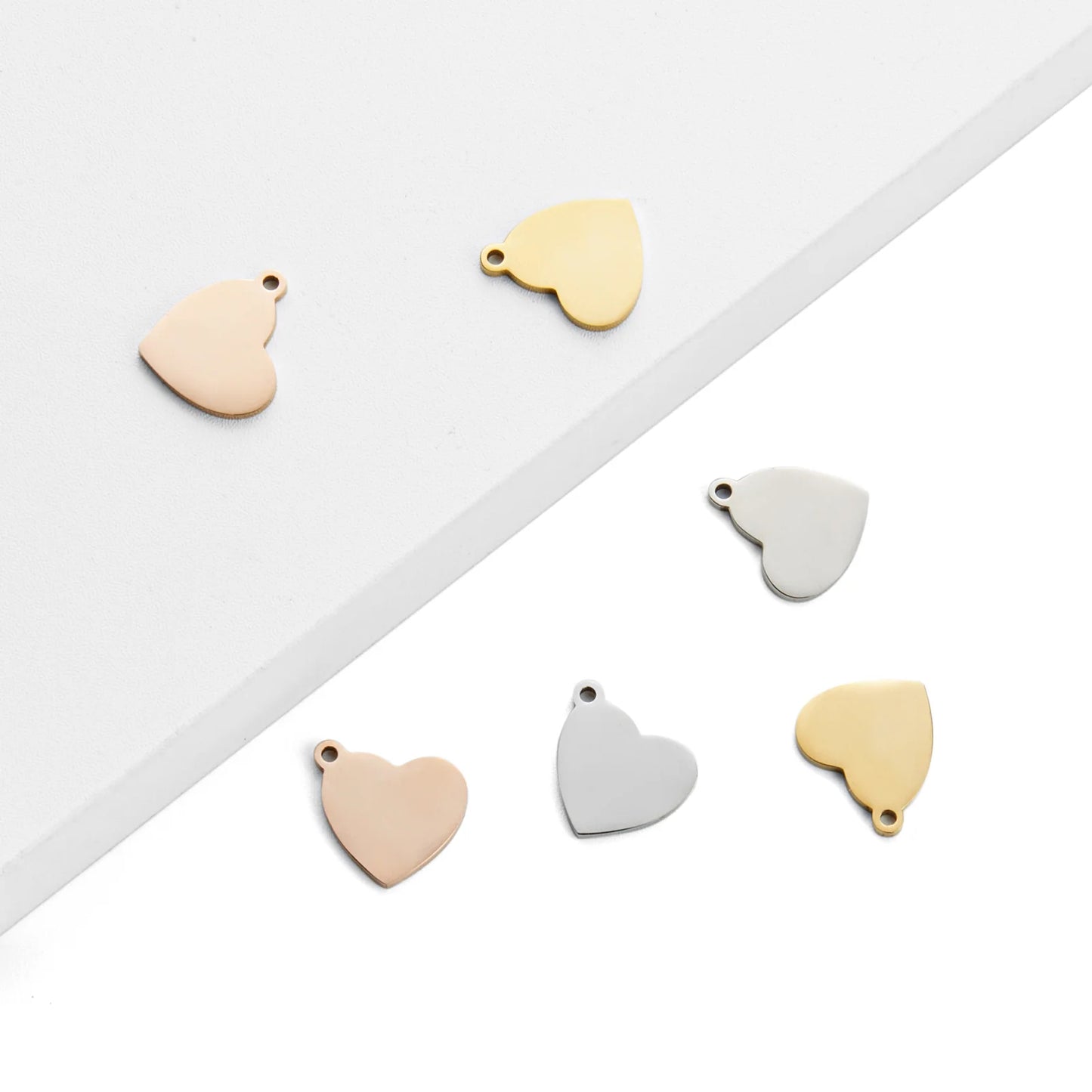 3 Electroplated Multicolor Pendant Charms with chain