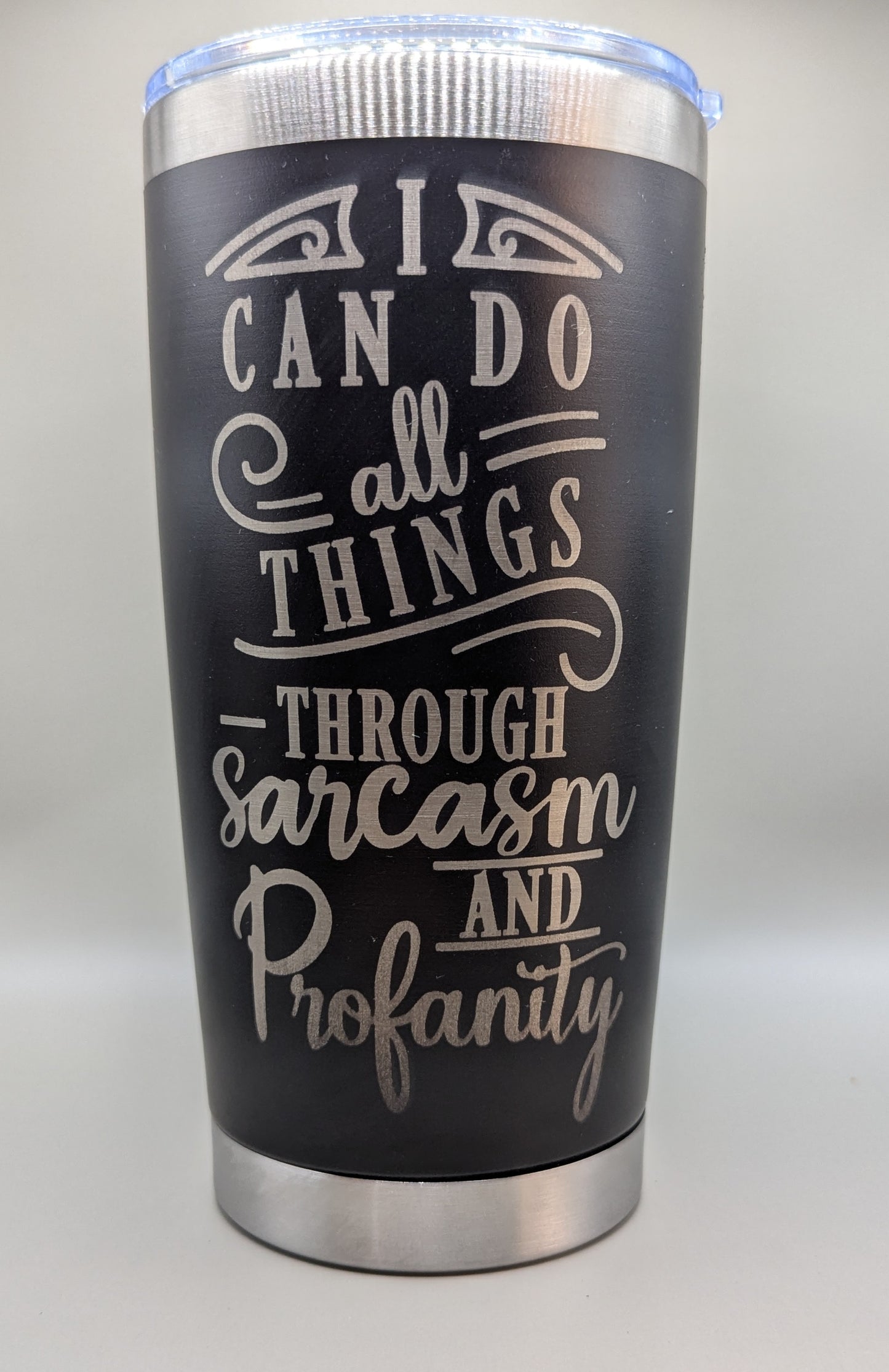 20oz Black Stainless Steel Double Wall Vacuum Insulated Durable Tumblers with Lid and Straw