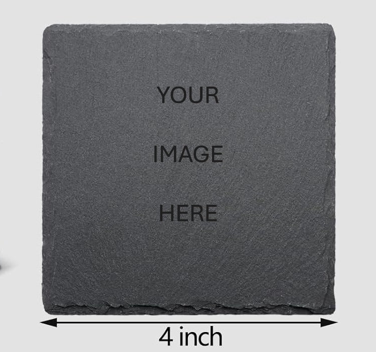 Custom 4" Slate Coaster