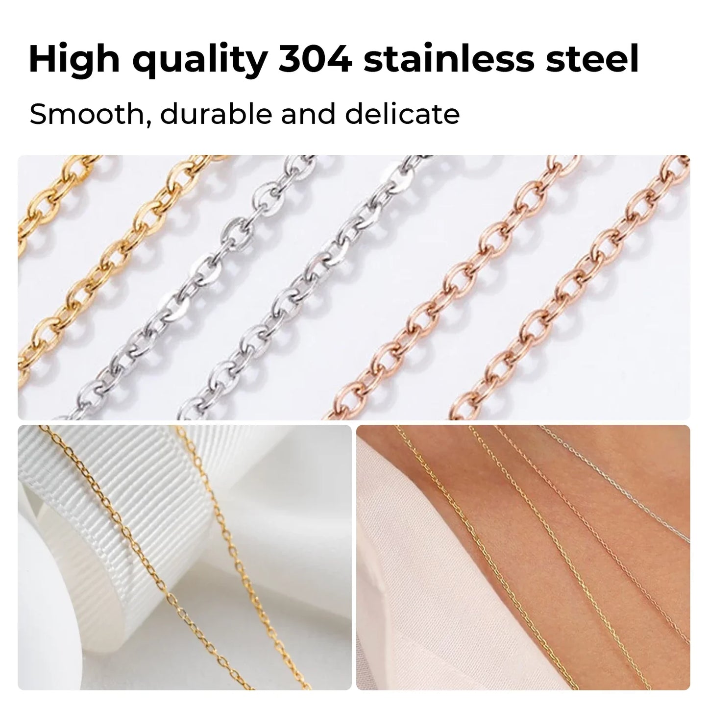3 Electroplated Multicolor Pendant Charms with chain