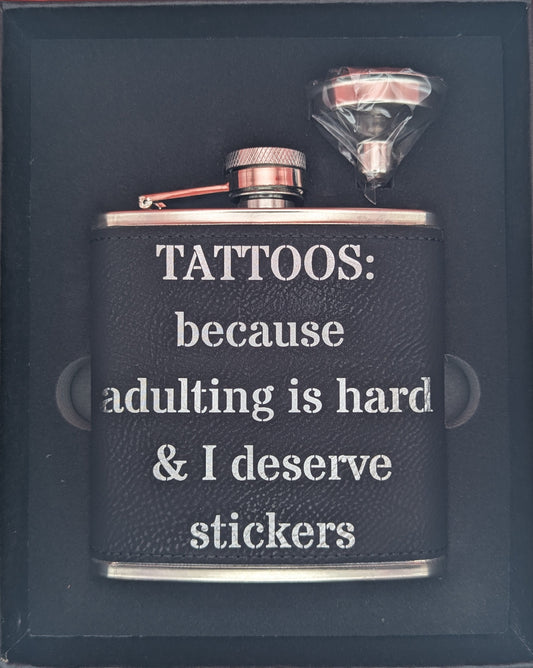 Tattoos: Because adulting is hard and I deserved stickers - Black